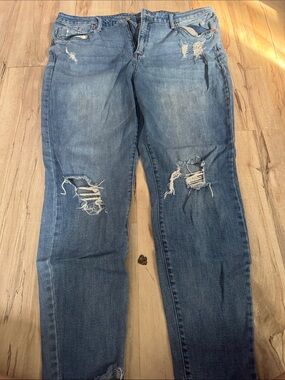 wild fable Distressed Light Blue Straight Leg Jeans